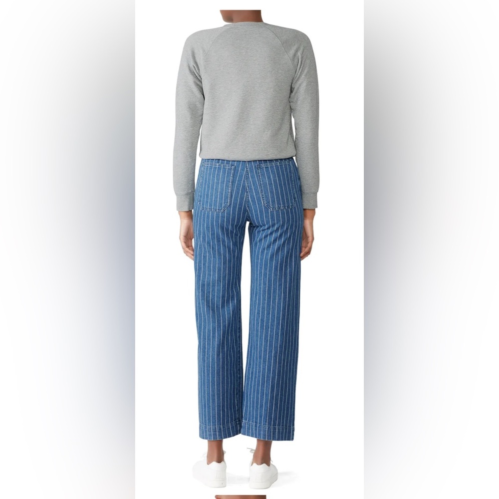 NWT Anthropologie M.i.h. Lightweight Denim Paradise Striped Jeans - Picture 2 of 7